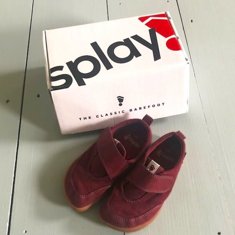 SPLAY kid's barefoot shoes EXPLORE '22 in Plum with original box. Size 9C US